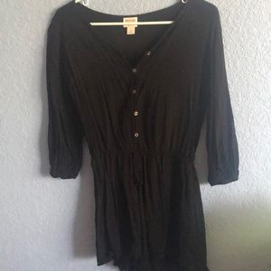black long sleeve romper